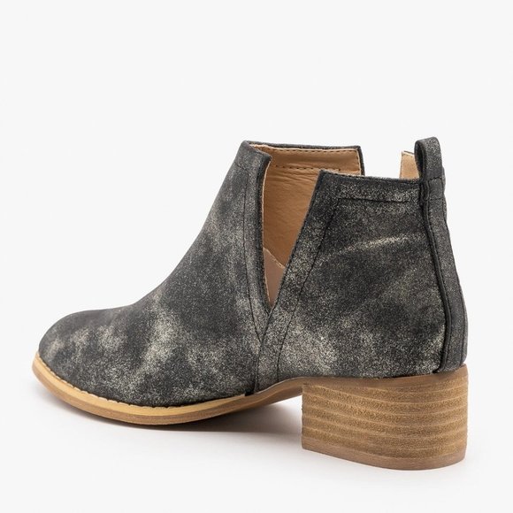 ARider Girl Marbled Finish Side V-Cut Booties‎ Boots Gray 8 - Picture 10 of 11